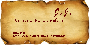 Jaloveczky Január névjegykártya